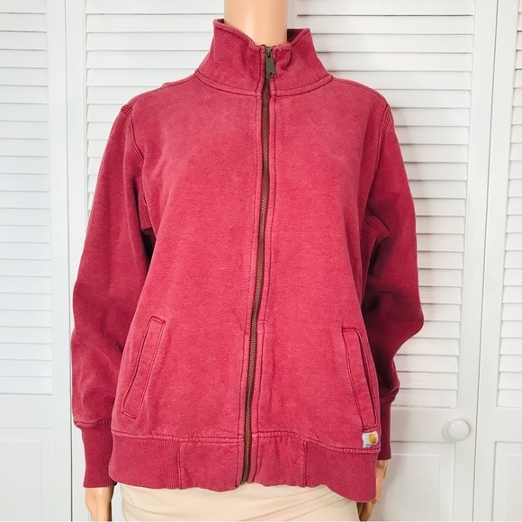 Carhartt Sweaters - CARHARTT Salmon Zip Up Sweater Size Large